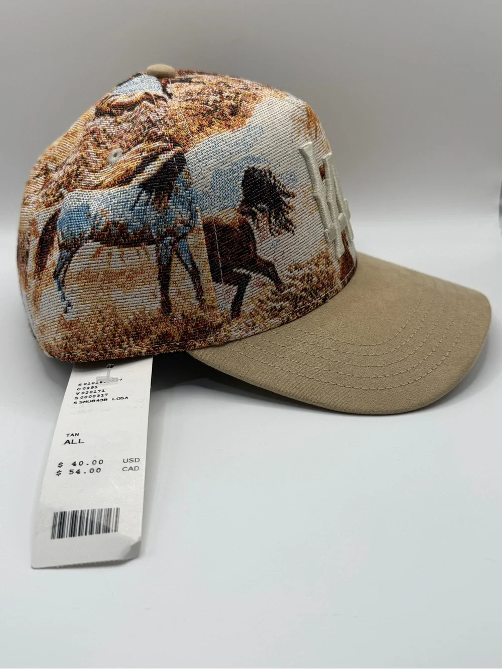 American Needle LA Dodgers Jacquard Horses Limited Edition Tan Snapback Hat